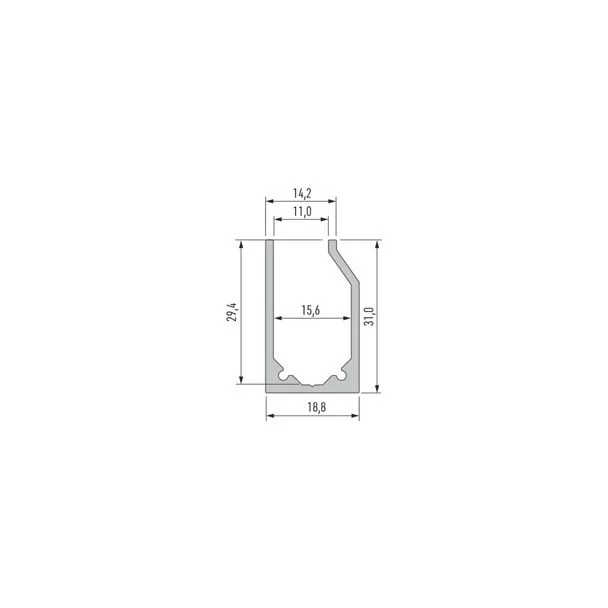 LED LABS 10-0464-10 Profil LED LUMINES typ I10 srebrny anodowany 1 m