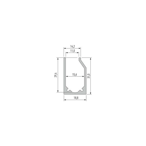 LED LABS 10-0464-20 Profil LED LUMINES typ I10 srebrny anodowany 2,02 m