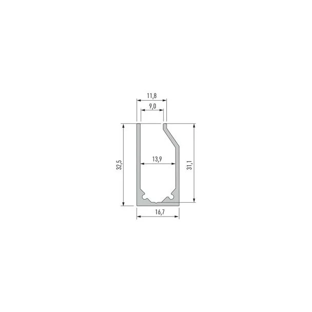 LED LABS 10-0474-30 Profil LED LUMINES typ I6 srebrny anodowany 3 m