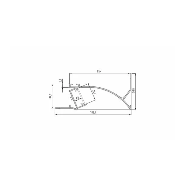 LED LABS 10-0514-30 Profil LED LUMINES typ Pero srebrny anodowany 3 m