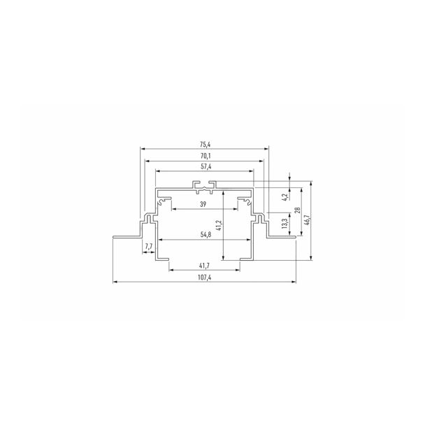 LED LABS 10-0545-30 Profil LUMINES typ Talia M4 czarny lakierowany 3 m