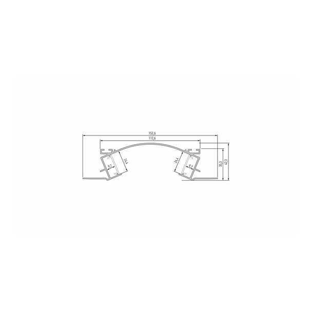 LED LABS 10-0575-10 Profil LUMINES typ VEDA czarny lakierowany 1 m
