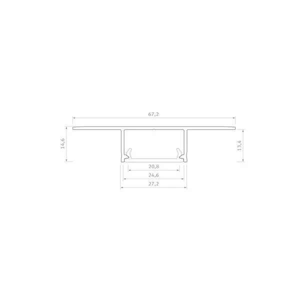 LED LABS 10-0885-10 Profil LED LUMINES typ Plato czarny lakierowany 1 m