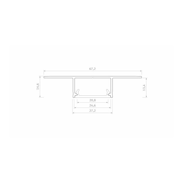 LED LABS 10-0885-30 Profil LED LUMINES typ Plato czarny lakierowany 3 m