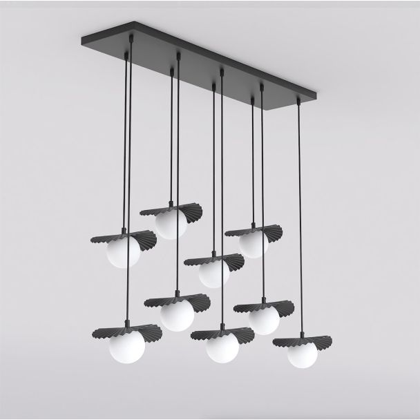 EMIBIG 1758/9 FLORA 9 BLACK OPAL Lampa wisząca