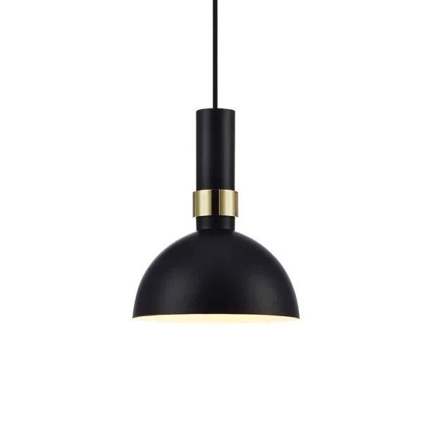 MARKSLOJD 106974 LARRY lampa wisząca 1L Czarny/Złoty Szczotkowany