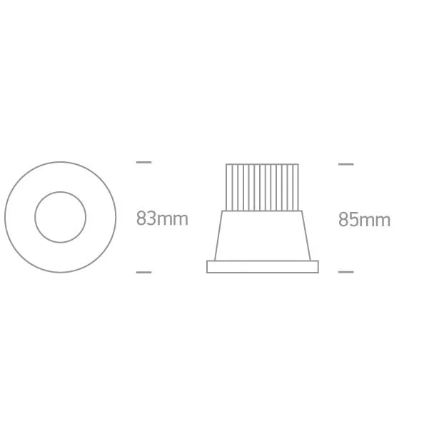 ONE LIGHT 10112P/AL/W Alasa aluminiowy wpust COB LED IP64 3000K 12W