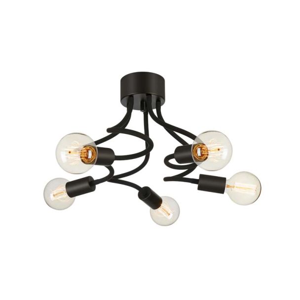 MARKSLOJD 107931 MEDUSA lampa sufitowa 5L Czarna/Szary