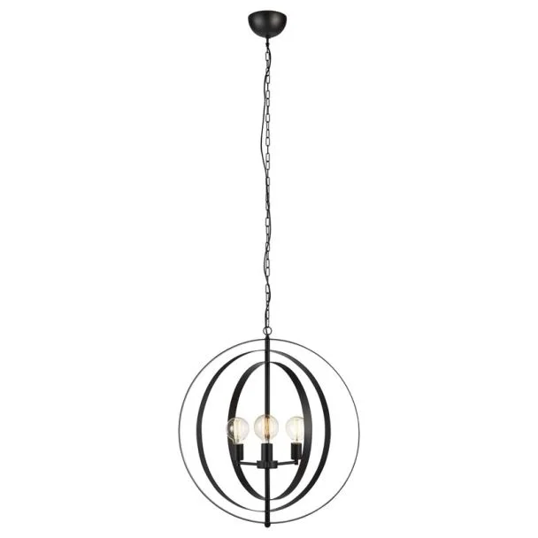 MARKSLOJD 107942 ORBIT lampa wisząca 3L Matowy Czarna