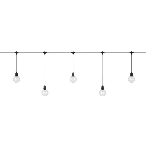 MARKSLOJD 108022 GARDEN 24 DECO LIGHT CHAIN 10L EXTRA BLACK/CLEAR