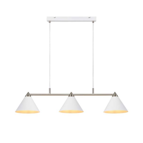 MARKSLOJD 108075 KLINT lampa wisząca 3L Biały/Stal