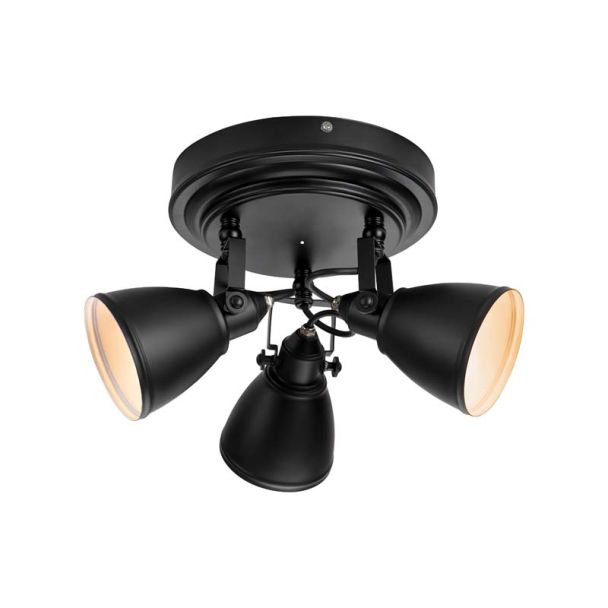 MARKSLOJD 108081 FJÄLLBACKA lampa sufitowa 3L Czarny IP44