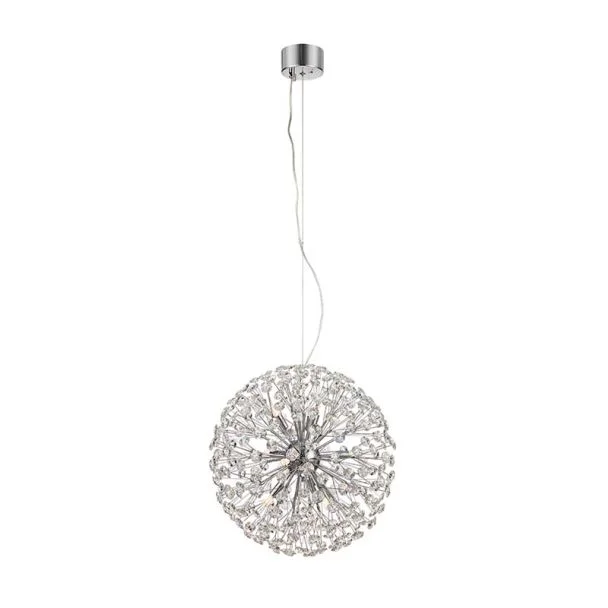 MARKSLOJD 108101 BOLID lampa wisząca 9L Chrom/Przezroczysty