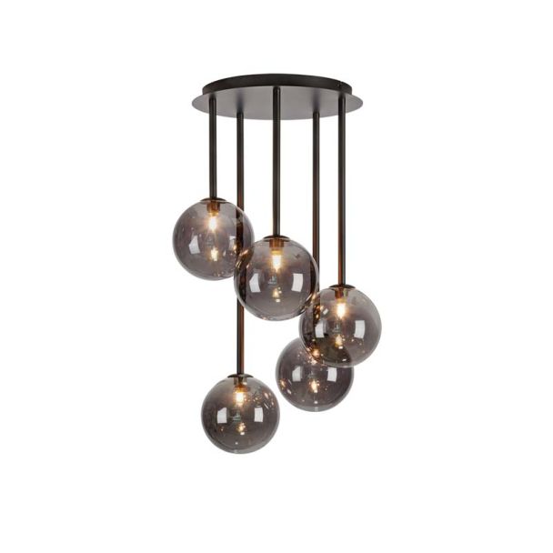 MARKSLOJD 108111 UNIVERSE lampa sufitowa 5L Czarny/Przydymiony
