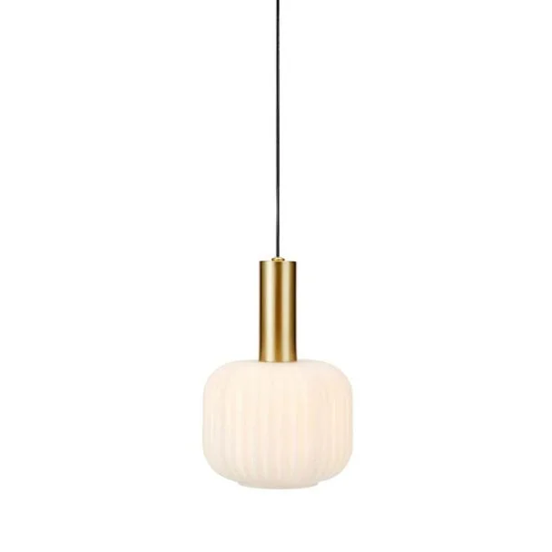 MARKSLOJD 108123 SOBER lampa wisząca Mała 1L Mosiądz/Biały