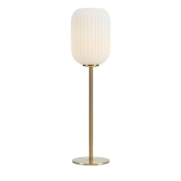 MARKSLOJD 108251 CAVA lampa stołowa 1L Brushed Brass/White
