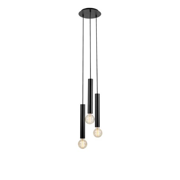 MARKSLOJD 108435 SENCILLO lampa wisząca Round 3L Black