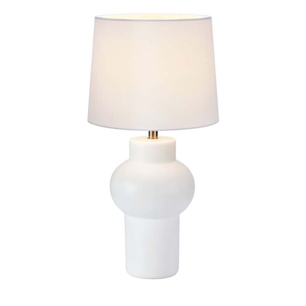 MARKSLOJD 108450 SHAPE lampa stołowa 1L White/White