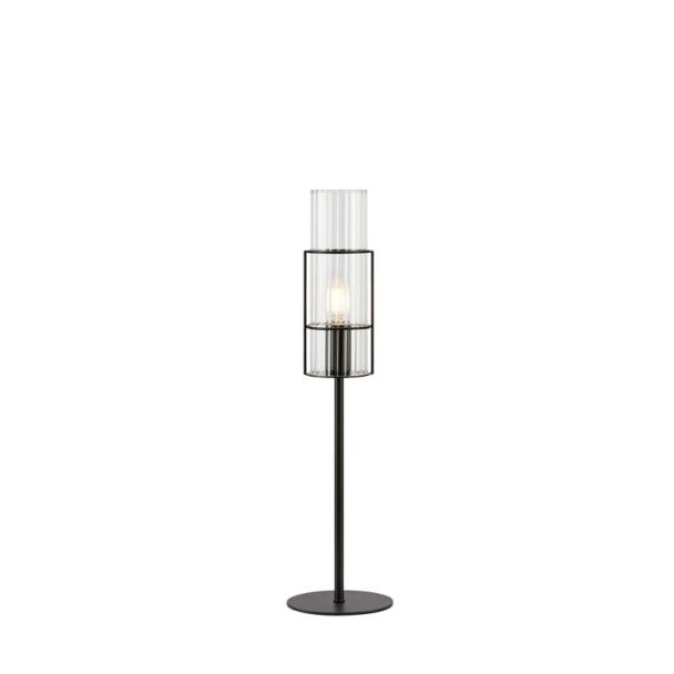 MARKSLOJD 108555 TUBO lampa stołowa 1L 50cm Black/Clear