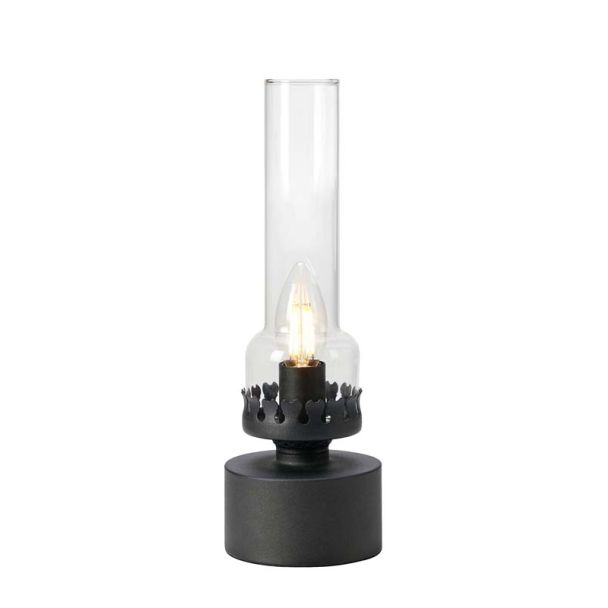 MARKSLOJD 108786 KANDELLA lampa stołowa 1L Sandy Black/Clear