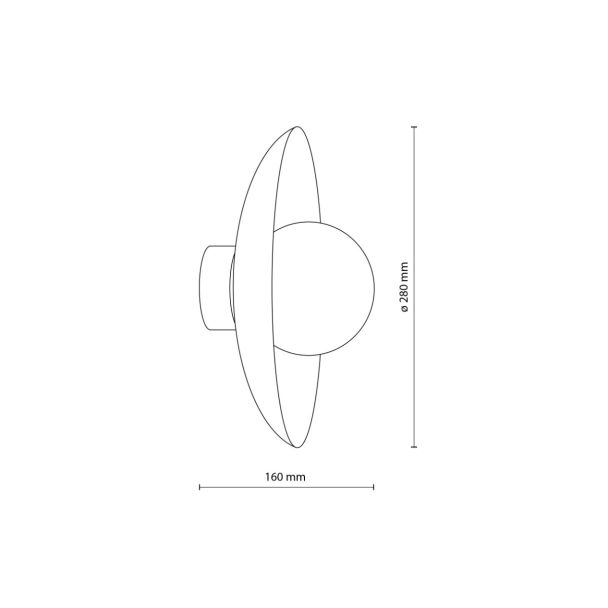 TK-LIGHTING 10937 SLATE BRICK GLASS KINKIET 1XG9