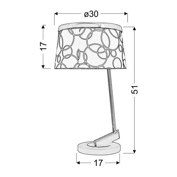 CANDELLUX 41-45372 IMPRESJA LAMPA 1*60W E27 BIAŁA CHROM