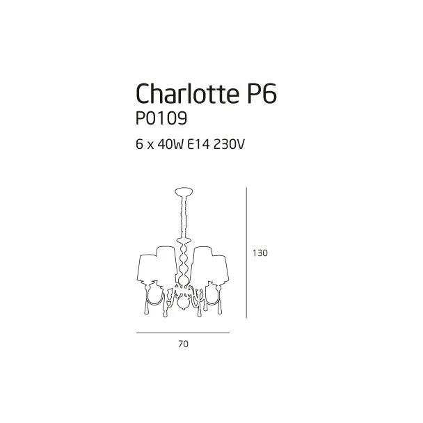 MAXLIGHT CHARLOTTE lampa wisząca P0109
