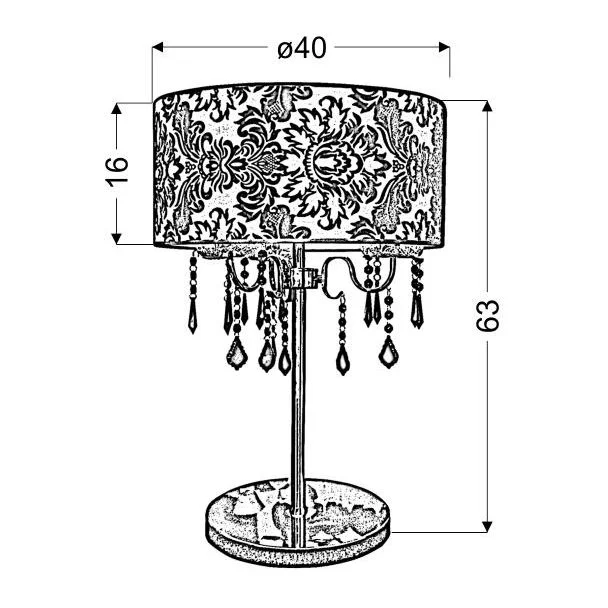 CANDELLUX 43-80540 ASTOR LAMPA GABINETOWA 3X40W E14 + ABAŻUR 77-31085