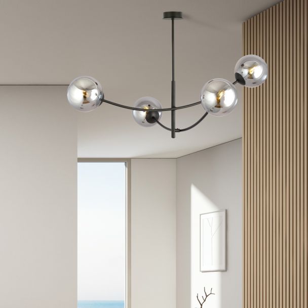 EMIBIG 1100/4 LAMPA SUFITOWA HUNTER 4 BLACK/GRAFIT