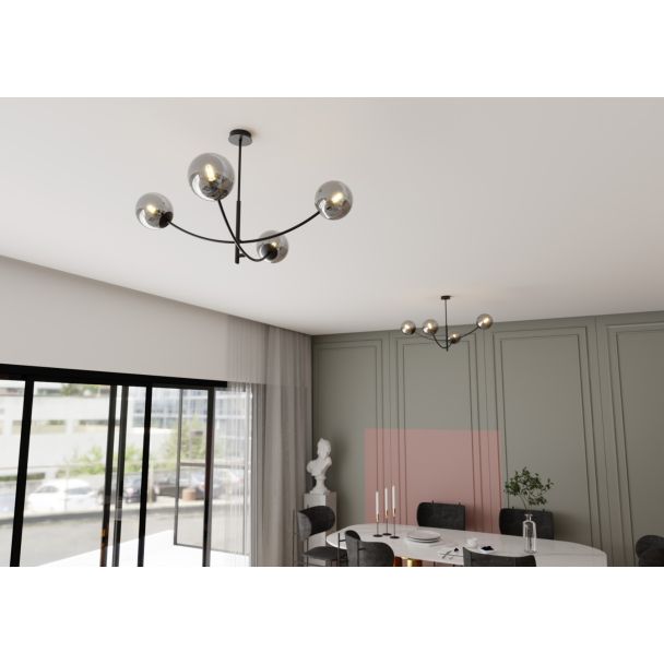 EMIBIG 1100/4 LAMPA SUFITOWA HUNTER 4 BLACK/GRAFIT