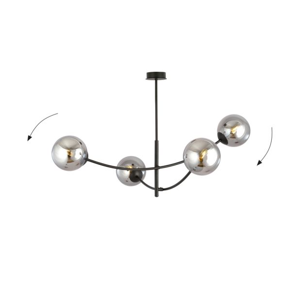 EMIBIG 1100/4 LAMPA SUFITOWA HUNTER 4 BLACK/GRAFIT