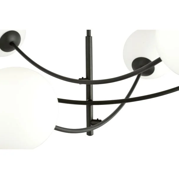 EMIBIG 1102/6 LAMPA SUFITOWA HUNTER 6 BLACK/OPAL