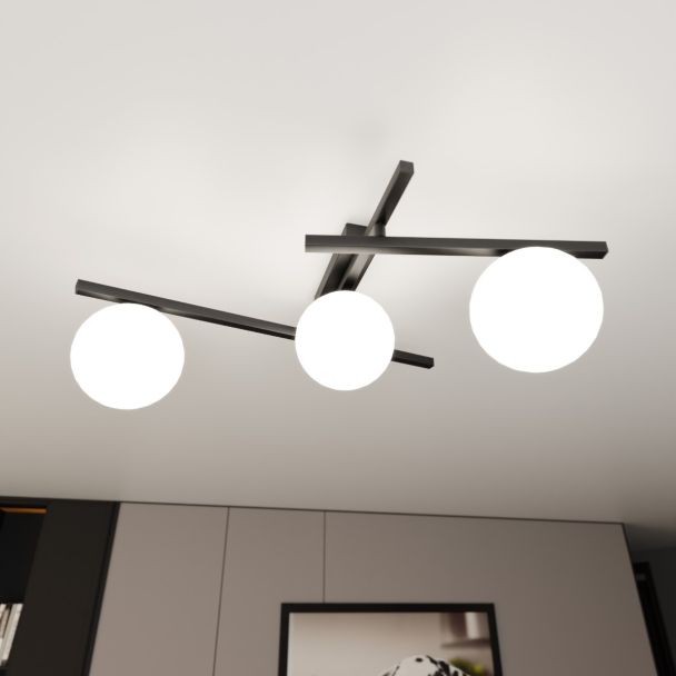 EMIBIG 1103/3 LAMPA SUFITOWA SMART 3 BLACK/OPAL