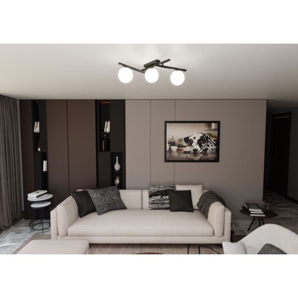 EMIBIG 1103/3 LAMPA SUFITOWA SMART 3 BLACK/OPAL