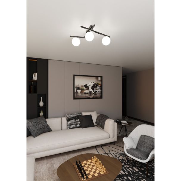 EMIBIG 1103/3 LAMPA SUFITOWA SMART 3 BLACK/OPAL