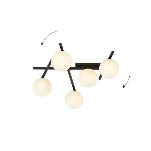 EMIBIG 1103/5 LAMPA SUFITOWA SMART 5 BLACK/OPAL