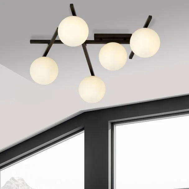 EMIBIG 1103/5 LAMPA SUFITOWA SMART 5 BLACK/OPAL