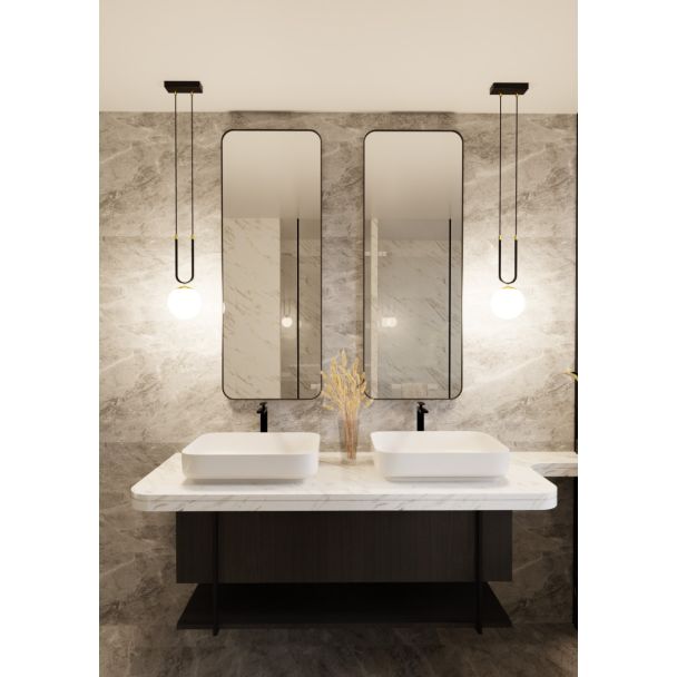 EMIBIG 1112/1 LAMPA WISZĄCA GLAM 1 BLACK/OPAL