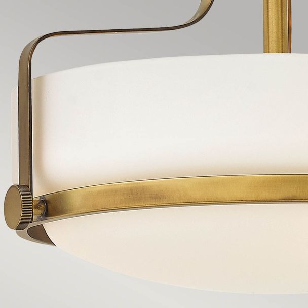 ELSTEAD Harper HK-HARPER-SFS-HB Small Semi-Flush - Heritage Brass