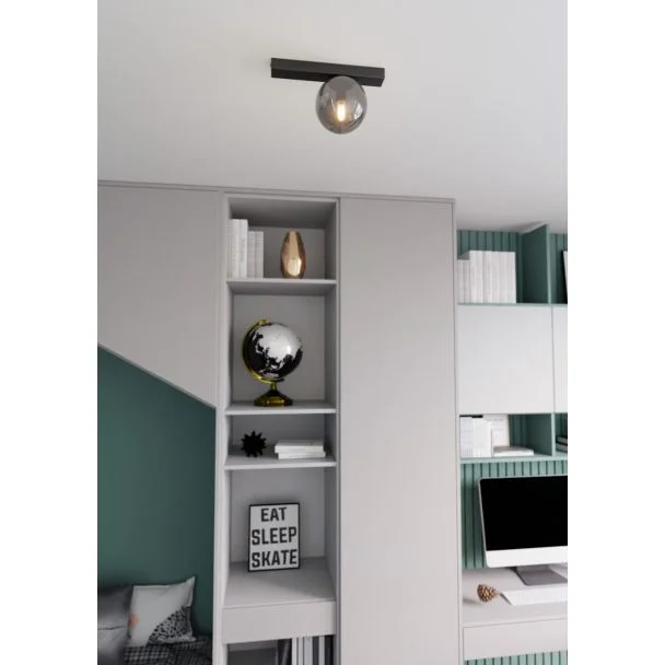 EMIBIG 1122/1 LAMPA SUFITOWA FIT 1 BLACK/GRAFIT