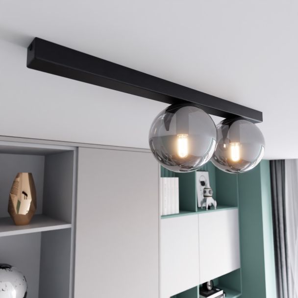 EMIBIG 1122/2 LAMPA SUFITOWA FIT 2 BLACK/GRAFIT