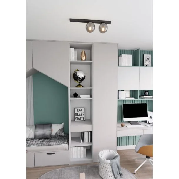 EMIBIG 1122/2 LAMPA SUFITOWA FIT 2 BLACK/GRAFIT