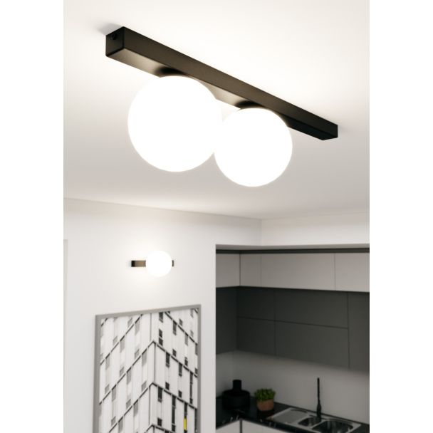 EMIBIG 1124/2 LAMPA SUFITOWA FIT 2 BLACK/OPAL