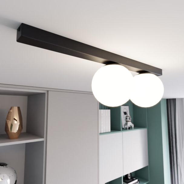 EMIBIG 1124/2 LAMPA SUFITOWA FIT 2 BLACK/OPAL