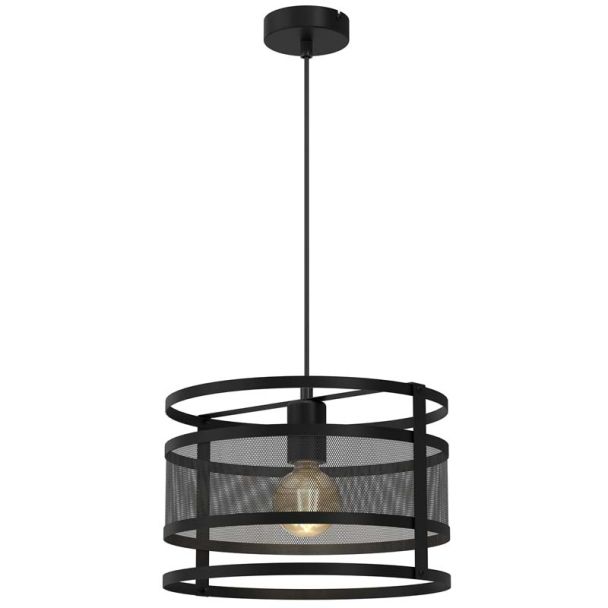 LUMINEX 1128 żyrandol Rim black 1xE27