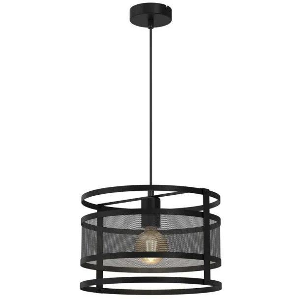 LUMINEX 1128 żyrandol Rim black 1xE27