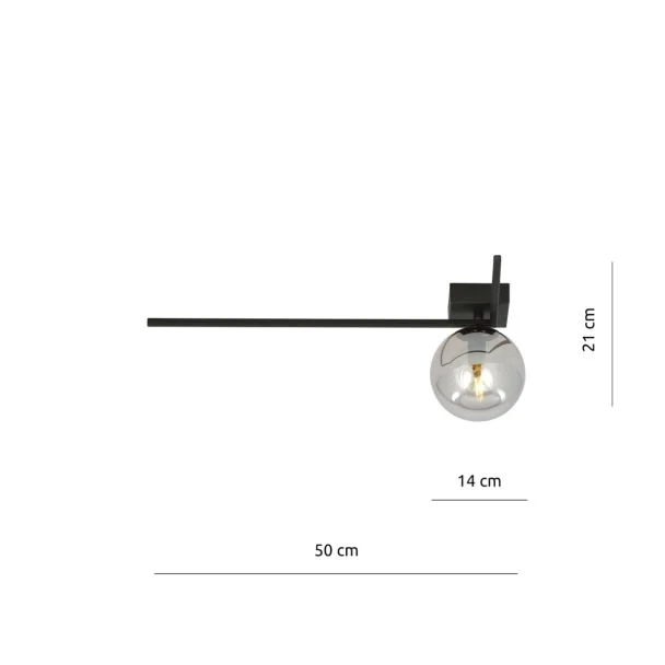 EMIBIG 1131/1F LAMPA SUFITOWA IMAGO 1F BLACK/GRAFIT