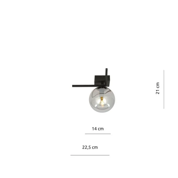 EMIBIG 1131/1G LAMPA SUFITOWA IMAGO 1G BLACK/GRAFIT