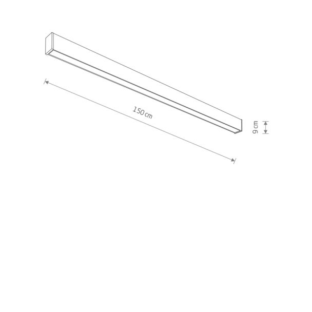 NOWODVORSKI 11362 OUTLINE LED L plafon zewnętrzny