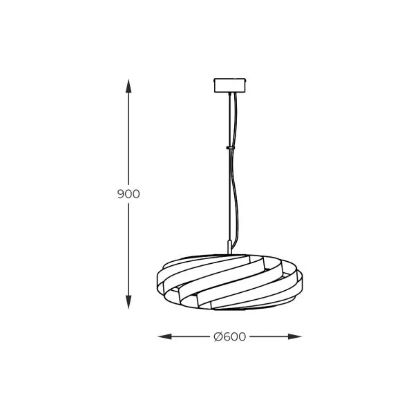 ZUMALINE 1136 LAMPA WISZĄCA VENTO 60 CM ANTRACYT